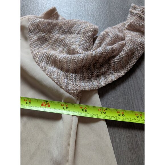 Daytrip XS Embellished Tunic Top With Metallic Knit Sleeves & Studded Front - Picture 11 of 11